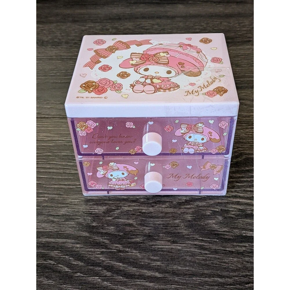Official Sanrio My Melody Pink Plastic Lidded Decorative Storage Box